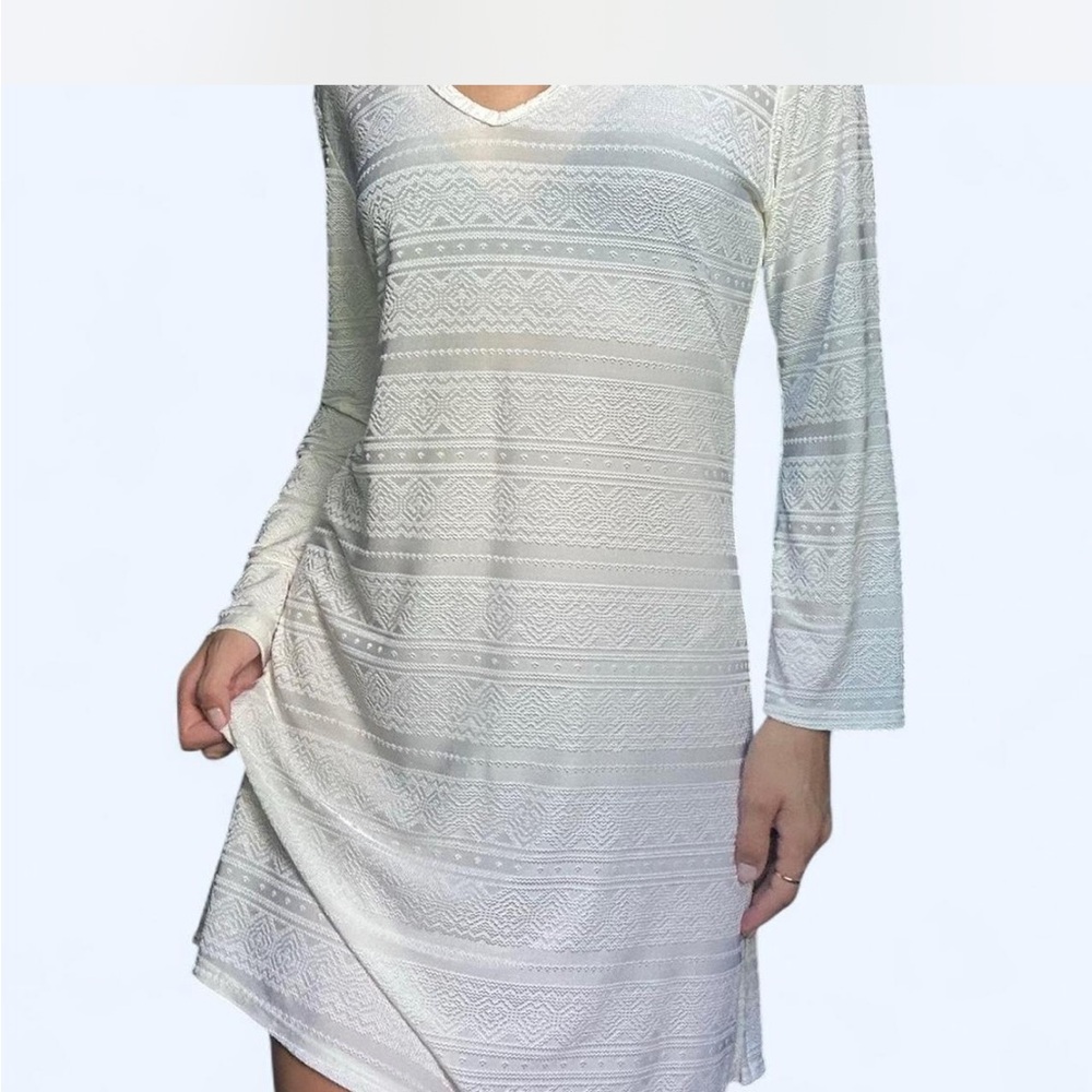 Elegant White Swim Coverup / Sheer Silky Slip